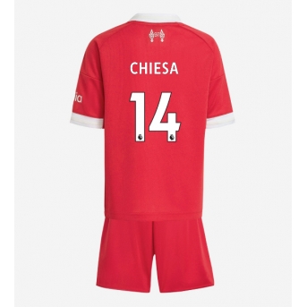 Billige Fotballdrakt Liverpool Federico Chiesa #14 Replika Hjemmedraktsett Barn 2025-26 Kortermet (med bukser)